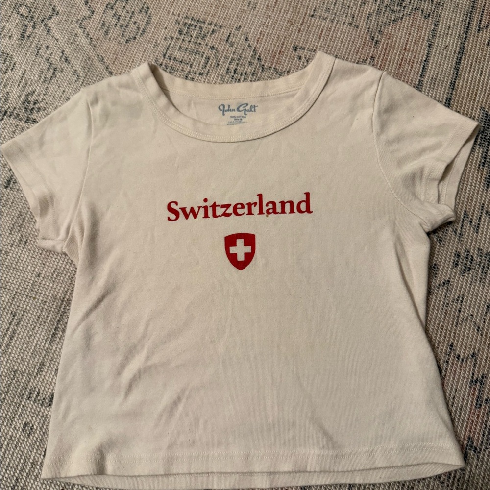 Switzerland Brandy Melville T-Shirt - Cream